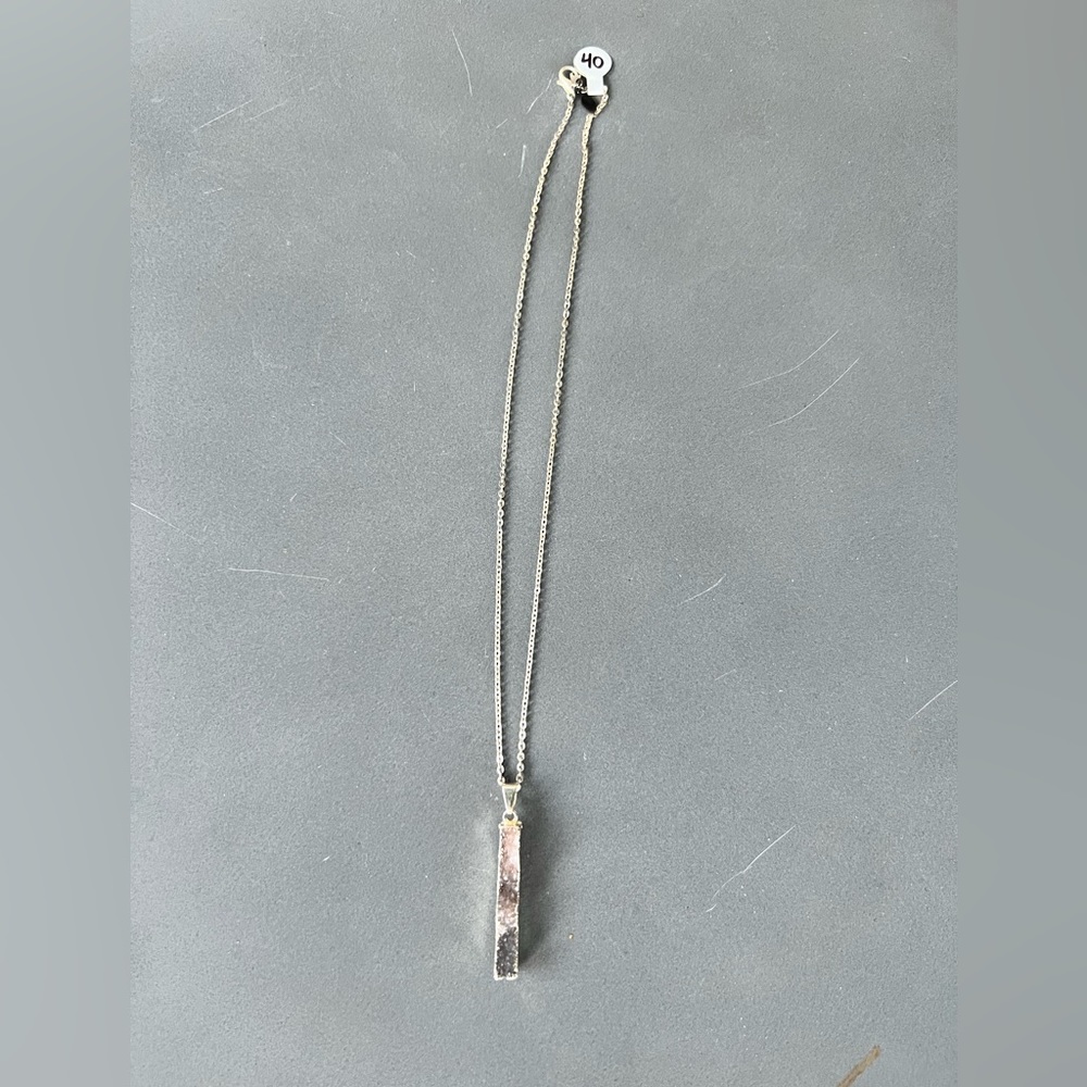Drusy pendant necklace